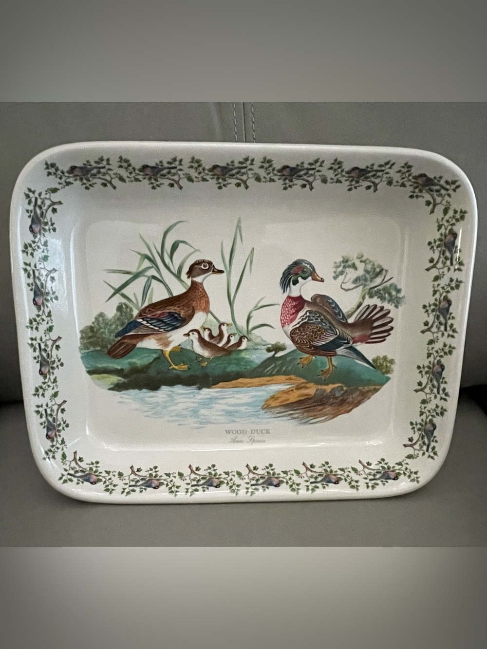 VTG Portmeirion Birds of Britain Wood Duck Lasagna Baking Dish Rectangular Baker